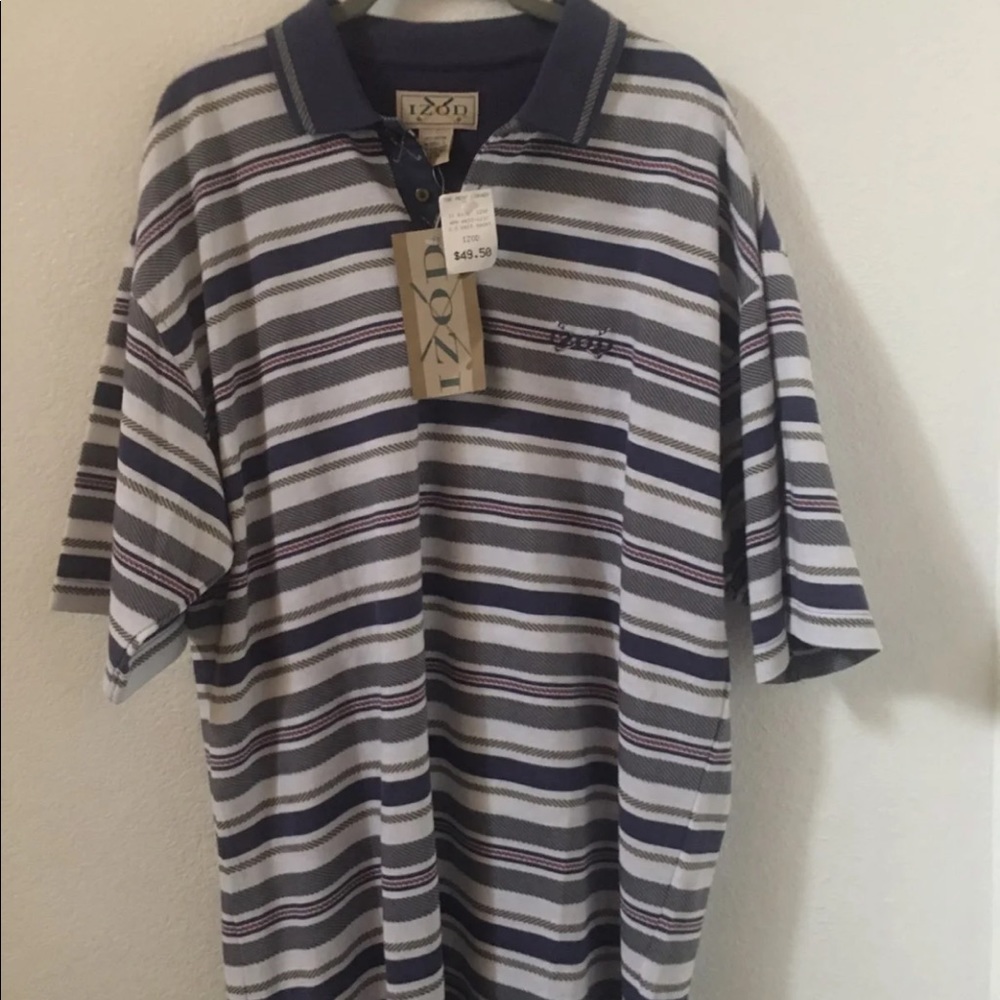 Izod golfing collared shirt NWT large